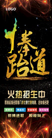 黑色跆拳道展架