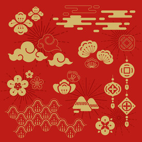 祥云新年元素