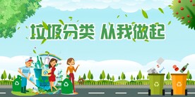 垃圾分类海报展板宣传背景