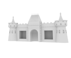 C4D模型城堡大门