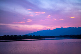 傍晚 晚霞 夕阳 日落 云彩 