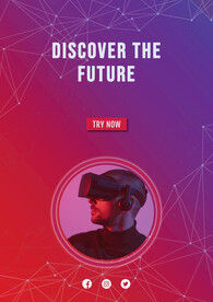 VR虚拟世界未来科技海报