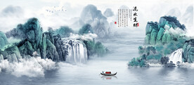 流水生财装饰画