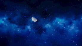 蓝色月亮星空
