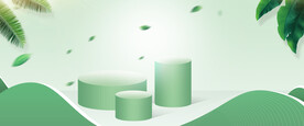 绿色C4D背景