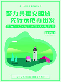 创建文明城市海报
