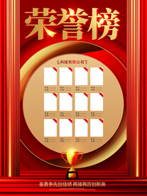 光荣榜海报