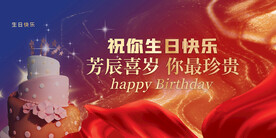 生日快乐展板