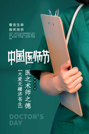 中国医师节海报