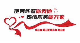 便民服务中心文化墙 