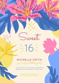 手绘夏日派对邀请函 