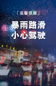 暴雨提醒 大雨提示 雷电预警