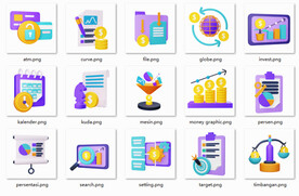 金融3d图标网页软件图标