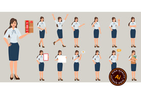 女客服插画