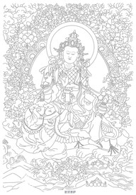 普贤唐卡线稿