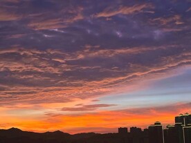 落日黄昏的天空