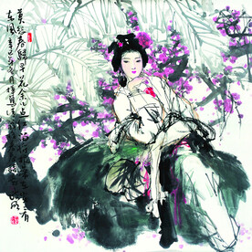 蕉阴仕女