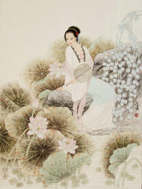 赏莲图