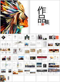 个人摄影作品集展示用PPT模板