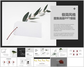 极简ins风图集画册PPT模板