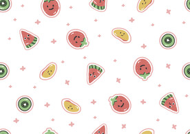 水果草莓芒果猕猴桃西瓜循环图