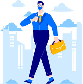 返回工作概念图