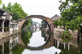 户外拱桥旅游复古建筑