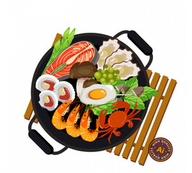 海鲜火锅美食