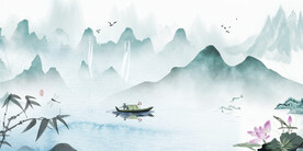 国风中式水墨画