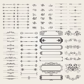 欧式矢量花纹花边边框图片