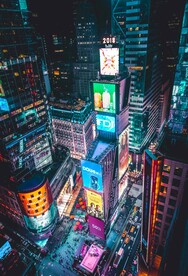 闹市区俯视摄影