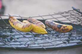 烧烤美食烤香蕉图片素材