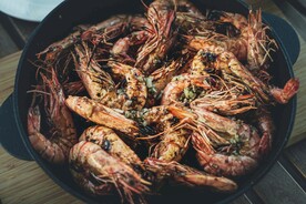 烧烤美食烤虾图片素材