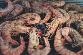 烧烤美食烤虾图片素材