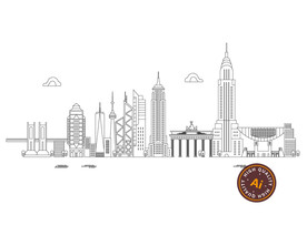 线性城市图标