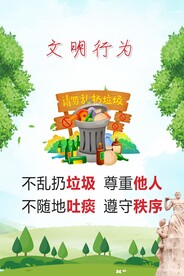 不乱丢垃圾保护环境创文海报