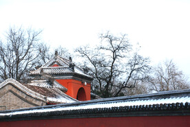 户外冬季复古城墙建筑