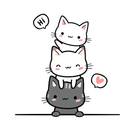 可爱卡通猫