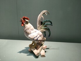 彩检瓷雕雄鸡