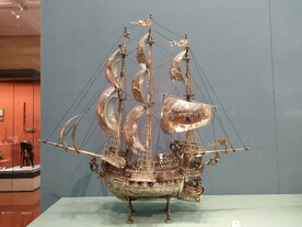 银合金古帆船模型