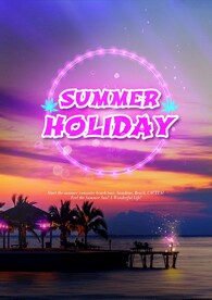 潮流夜光霓虹全息海报