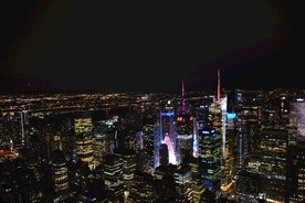 城市 纽约 鸟瞰 地平线 都市