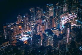 城市 纽约 鸟瞰 地平线 都市