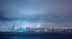 城市 纽约 鸟瞰 地平线 都市