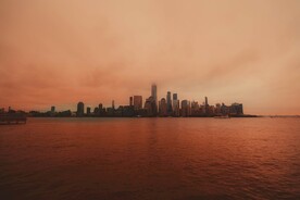 城市 纽约 鸟瞰 地平线 都市