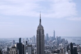 城市 纽约 鸟瞰 地平线 都市