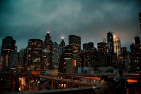 城市 纽约 鸟瞰 地平线 都市