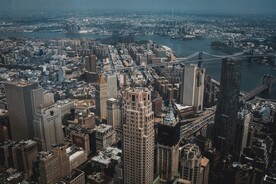 城市 纽约 鸟瞰 地平线 都市