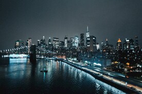 城市 纽约 鸟瞰 地平线 都市