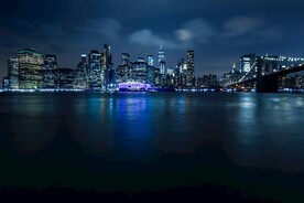 城市 纽约 鸟瞰 地平线 都市